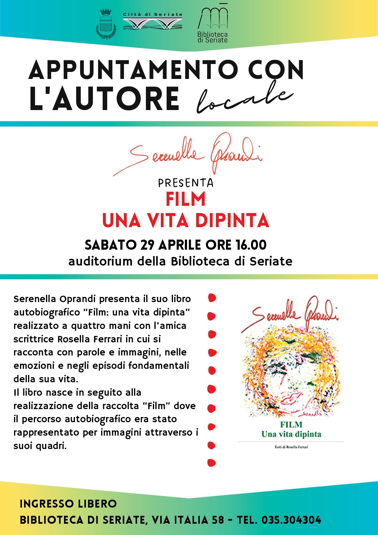 Serenella presenta il suo libro a Seriate.